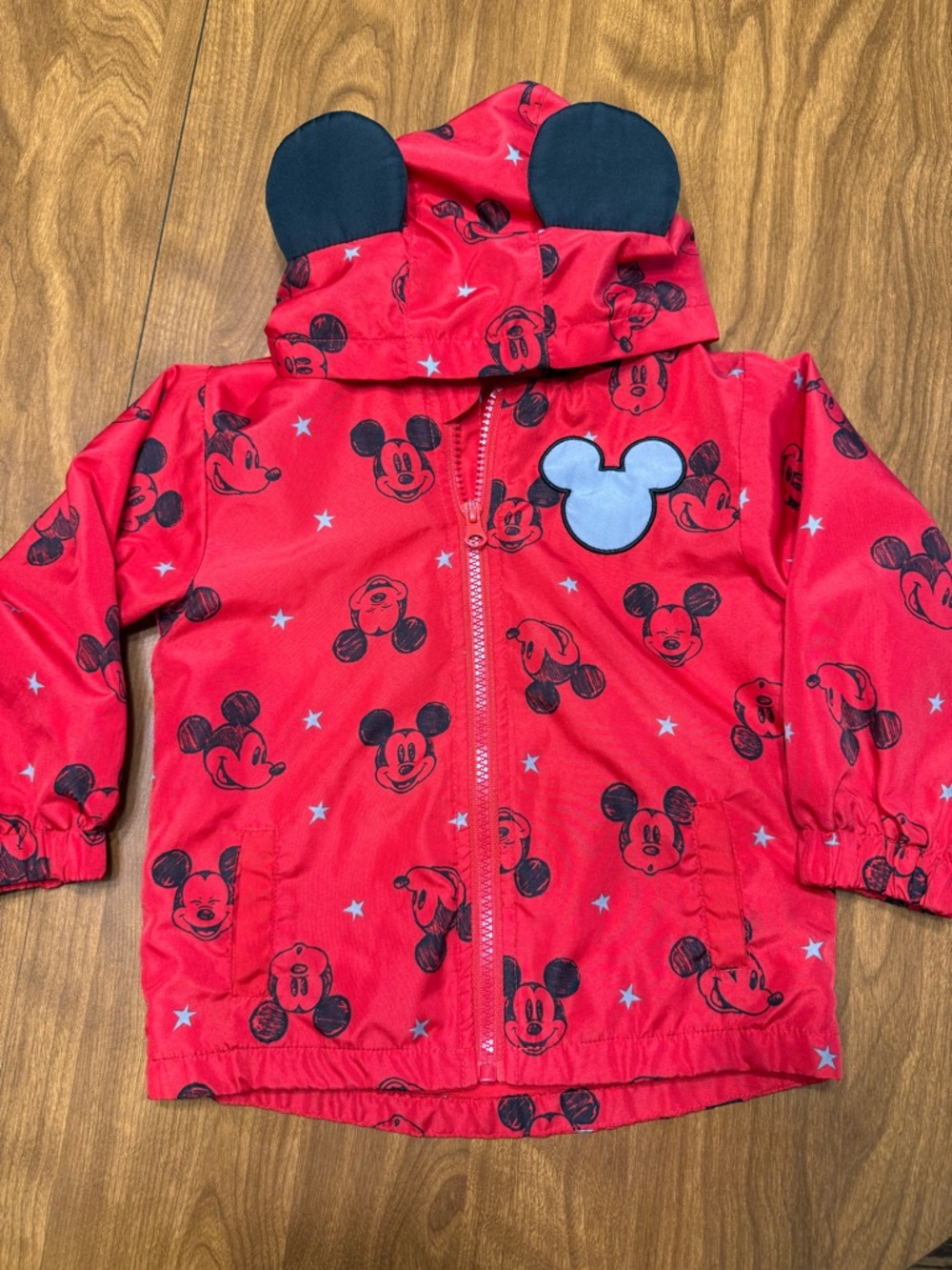Disney Toddler Mickey Mouse Hooded Raincoat with Ear Hood